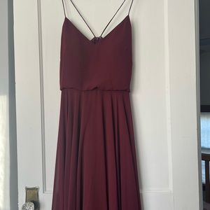 Jenny Yoo Inesse bridesmaid dress in size 10 hibiscus color